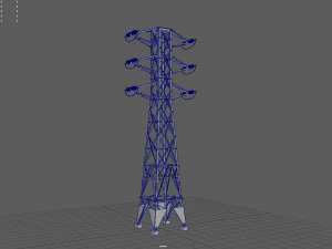 Power Line 3D Model