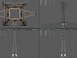 Power Line 3D Model