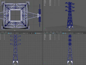Power Line 3D Model