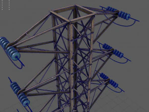 Power Line 3D Model