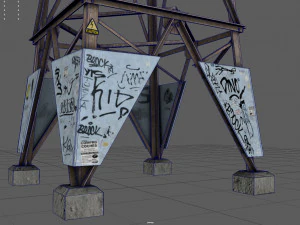 Power Line 3D Model