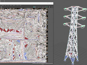 Power Line 3D Model