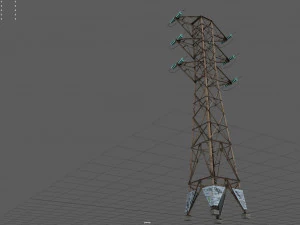 Power Line 3D Model
