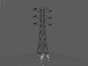 Power Line 3D Model