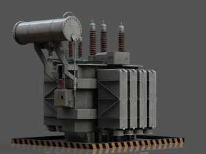Transformador de pot&ecirc;ncia Modelo 3D