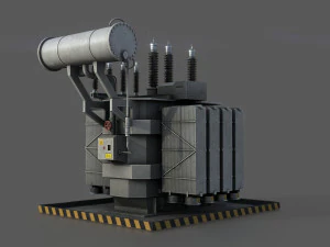 Transformador de pot&ecirc;ncia Modelo 3D
