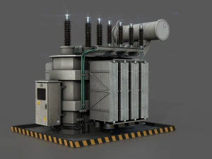 Transformador de pot&ecirc;ncia Modelo 3D