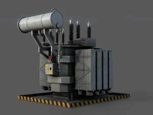 Transformador de pot&ecirc;ncia Modelo 3D