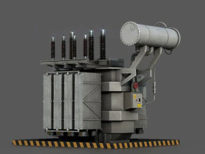 Transformador de pot&ecirc;ncia Modelo 3D