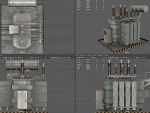 Transformador de pot&ecirc;ncia Modelo 3D