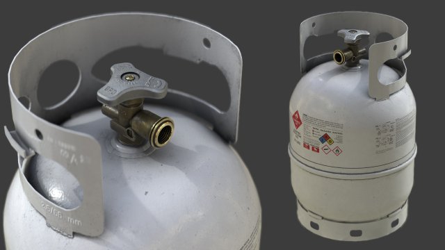 Propane tank cylinder 3D Модель .c4d .max .obj .3ds .fbx .stl .blend 