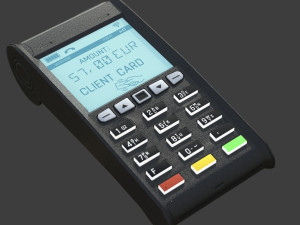 Credit Card Terminal 3D Model