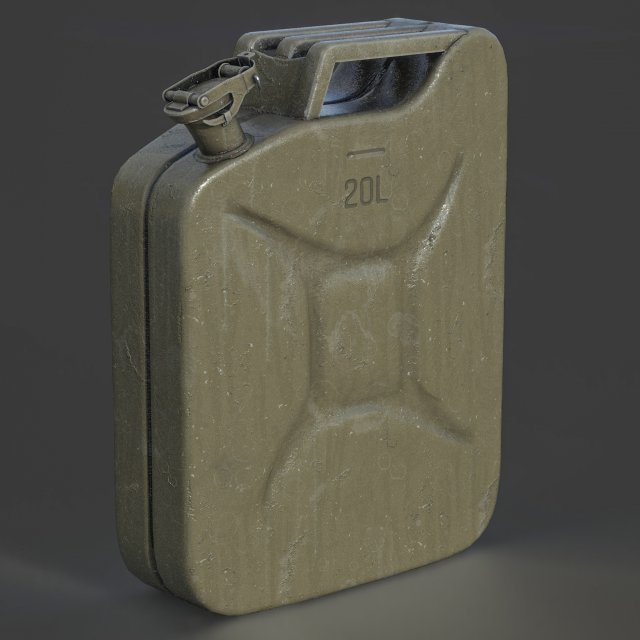 Jerrycan 3D-Modell .c4d .max .obj .3ds .fbx .stl .blend 