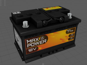 Car Battery Model 3D