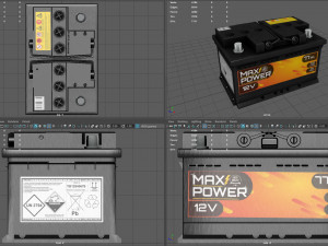 Car Battery Model 3D