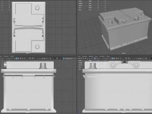 Car Battery Model 3D