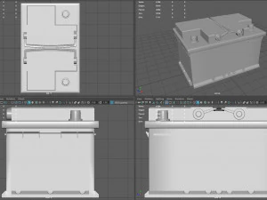 자동차 배터리 3D 모델