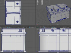 자동차 배터리 3D 모델