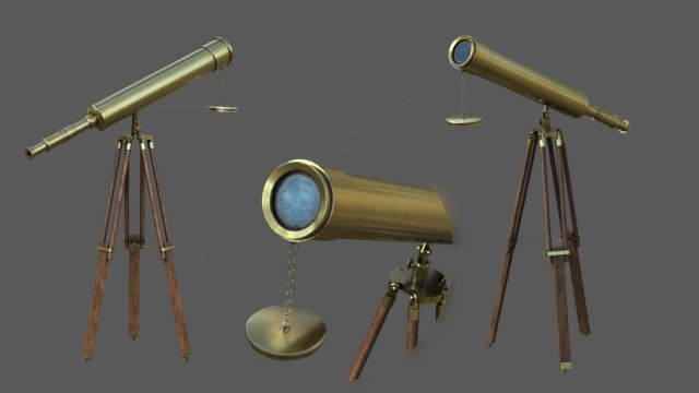 Telescope Modelo 3D .c4d .max .obj .3ds .fbx .stl .blend 