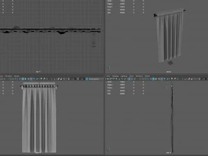 Tenda con asta Modello 3D