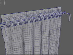 Curtain with Rod 3D Model