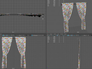 Curtain with ties Modelo 3D