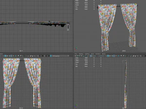 Curtain with ties 3D Model