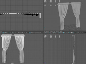 Curtain with ties Modelo 3D