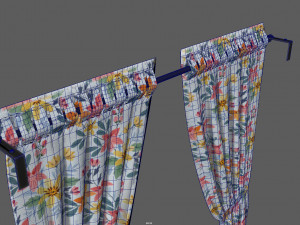 Curtain with ties Modelo 3D