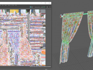 Curtain with ties Modelo 3D