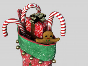 Christmas Stocking 2 3D-Modell