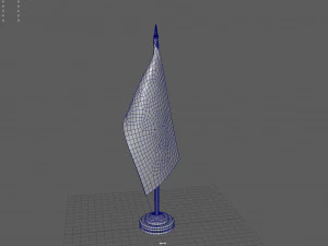 US Desk Flag 3D Model