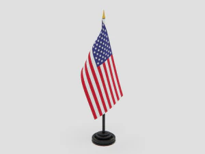 US Desk Flag 3D Model