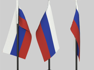 RUSSIA DESK FLAG 3D Model