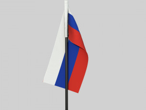RUSSIA DESK FLAG 3D Model