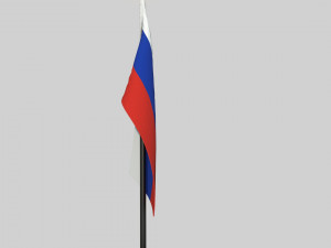 RUSSIA DESK FLAG 3D Model