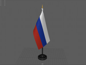 RUSSIA DESK FLAG 3D Model