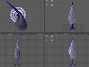 RUSSIA DESK FLAG 3D Model