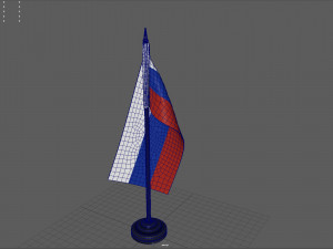 RUSSIA DESK FLAG 3D Model