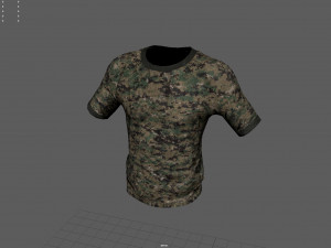 Basic T-Shirt Camo 1 Modelo 3D