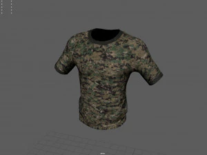 Maglietta basic mimetica 1 Modello 3D