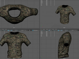 Basic T-Shirt Camo 1 Modelo 3D