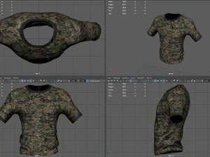 Maglietta basic mimetica 1 Modello 3D