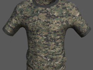 Basic T-Shirt Camo 1 Modelo 3D