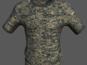 Maglietta basic mimetica 1 Modello 3D