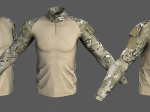 Tactical Military Assault Combat Shirt 3D Model