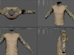 Camisa t&aacute;tica de combate de assalto militar Modelo 3D