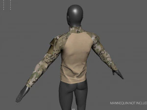 Camisa t&aacute;tica de combate de assalto militar Modelo 3D
