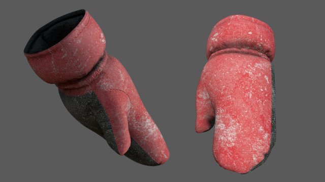 Mittens 3D Модель .c4d .max .obj .3ds .fbx .stl .blend 