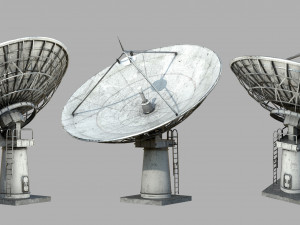 Large Satellite Antenna 3D Model